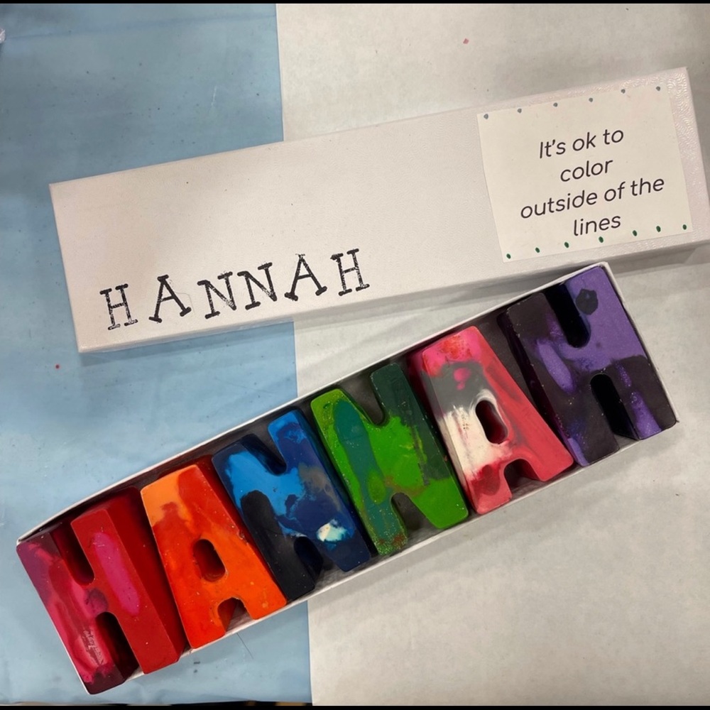 Reserved @faithoverfear07 - Crayons custom name - for coloring or decor.